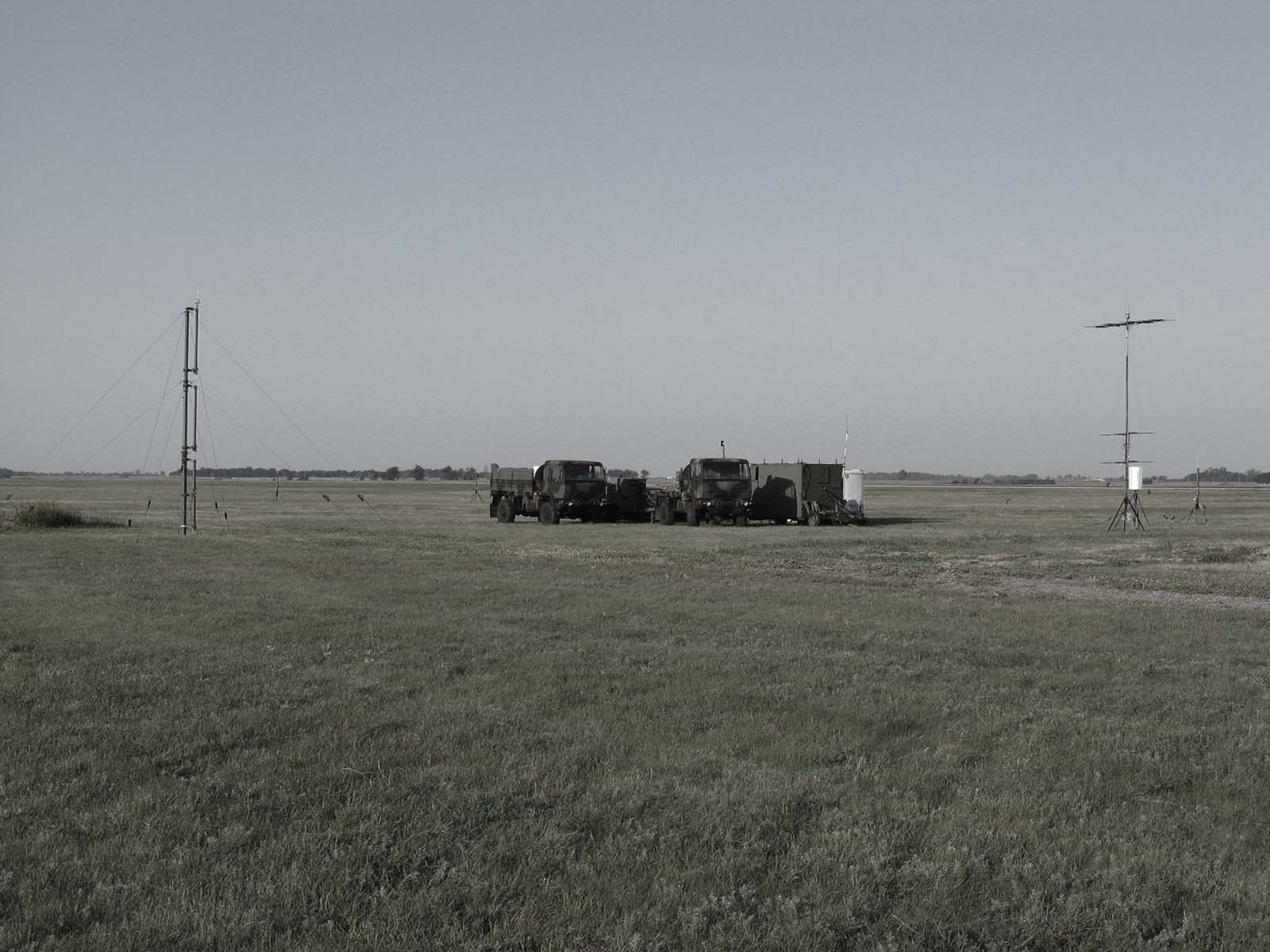 A TTLS system set up in an undisclosed location with some US Air Force vehicles nearby.